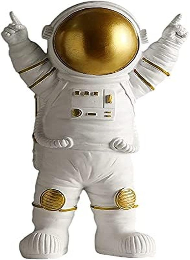 Joylern Spaceman Statue Astronaut Figurine Resin Spaceman Model Ornament Astronaut Sculpture for Home Office Desktop Tabletop Decoration - Gold Victory - Image 2